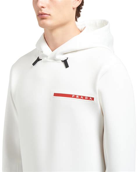prada hoodie white